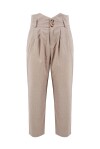 High-waisted trousers with buttons - 1