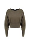 Solid color crewneck sweater - 1