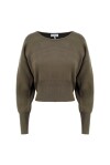 Solid color crewneck sweater - 1