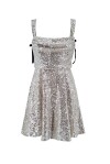 Mini dress in paillettes con bustier - 1