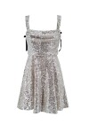 Sequined mini dress with bustier - 1