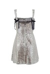 Mini dress in paillettes con bustier - 2