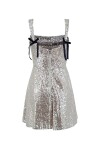Sequined mini dress with bustier - 2