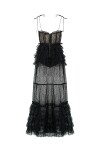 Long transparent dress in lace and rouches - 2
