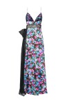 Floral print maxi dress with lace - 2
