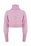 Cropped sweater with heart-shaped cut out - 2