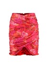 Floral patterned wallet mini skirt - 1