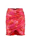 Floral patterned wallet mini skirt - 1