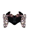 Crop top effetto bustier fantasia floreale - 2