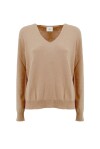 V-neck sweater in mixed wool and cashmere - 1
