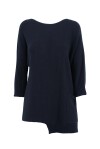 Asymmetrical maxipull in wool and cashmere - 1