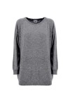 Crewneck sweater in merino wool and cashmere blend - 1