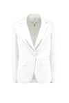 Blazer monopetto con micro borchie - 1