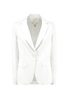 Single-breasted blazer with micro studs - 1