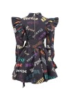 Monogram print dress by Revise Concept - 2