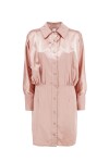 Satin-effect shirt dress - 1