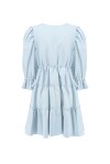 Flounced dress with balloon sleeves - 2