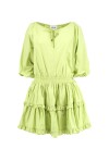 Flounced dress in 100% cotton - 1