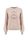 Pullover con decorazione in misto angora - 1