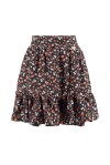 Short floral print skirt - 1