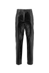 Croco print faux leather trousers - 1
