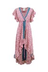 Long dress with short puff sleeves - 1