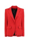 Blazer monopetto con ricamo - 1