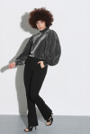 Lurex effect blouse with puff sleeves - 4