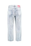 Jeans modello straight leg a vita alta - 2