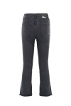 Jeans flare a vita media in denim nero - 2