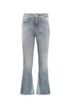 Flare jeans with contrasting side cuts on the bottom - 1