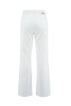 Jeans in denim bianco con decorazione di tasche sul fronte - 2