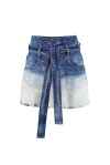 Degradè shorts with belt at the waist - 1