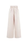 Pantaloni wide leg con elastico in vita - 1