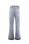 Wide leg jeans with front pockets decoration - 2