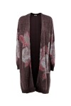 Maxi Cardigan with floral pattern - 1
