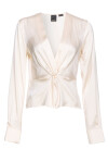 Silk blouse with front crossover - 1