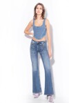 Flare jeans with strings - 4
