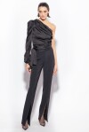 One-shoulder top in satin - 4