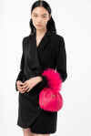 Mini bag a sacchetto con manico in tulle - 3
