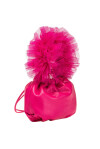 Mini bag a sacchetto con manico in tulle - 2