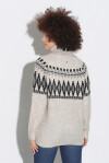 Geometric patterned turtleneck sweater - 2