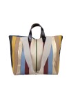 Maxi bag with imitation leather finishes - 1