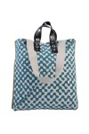 Shopping bag with faux leather handle - 1