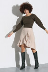 Knitted skirt with rouches - 4