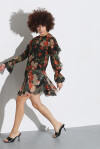 Vestito corto a fiori - 3