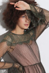 Vestito lungo in pizzo con sottoveste - 3