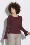 Microcardigan in maglia a coste - 1