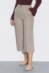 Pantaloni fantasia check modello crop - 3