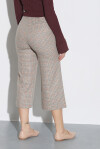 Pantaloni fantasia check modello crop - 2